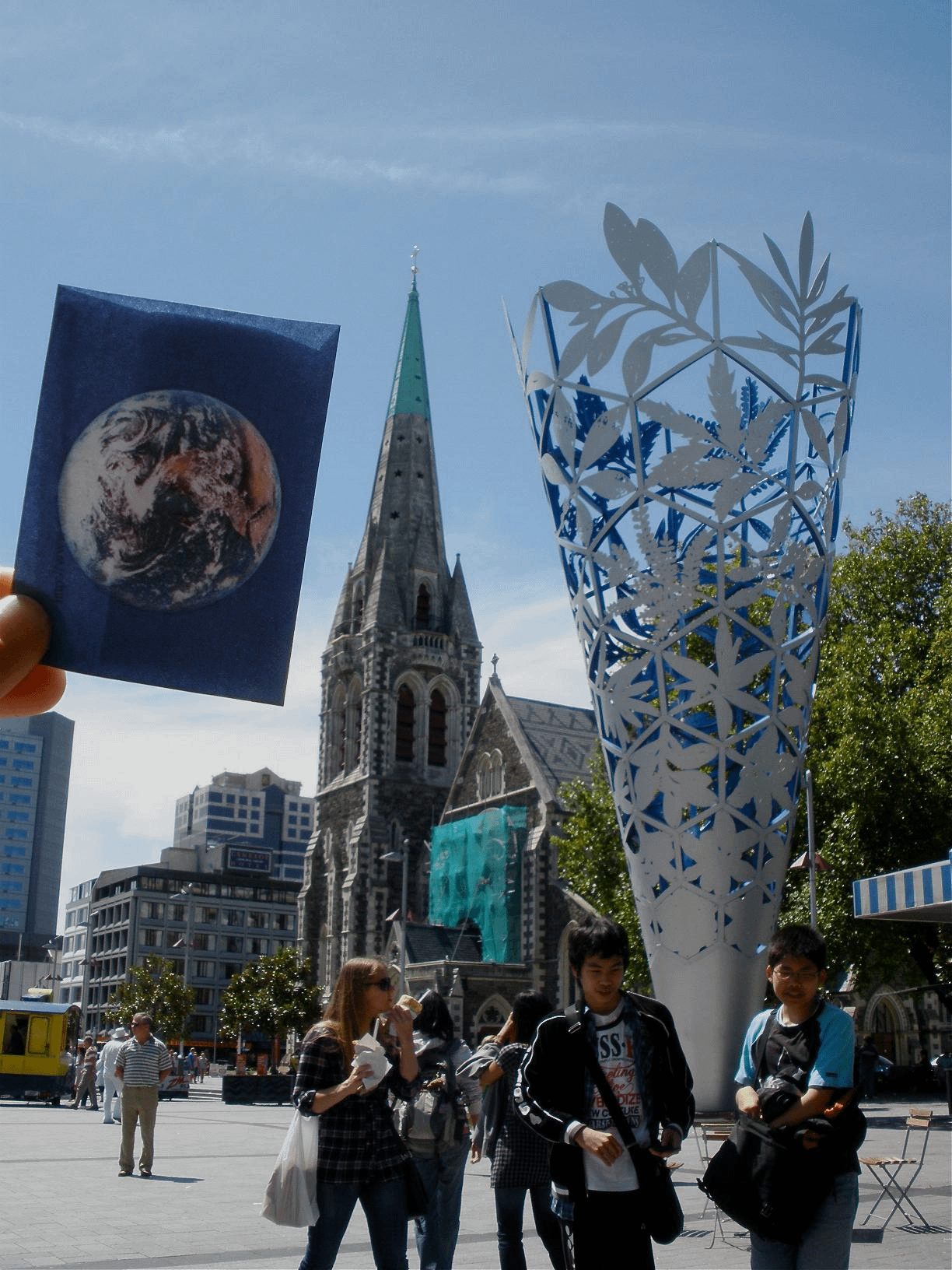 Christchurch’s Cathedral Square was #EarthFlagged !