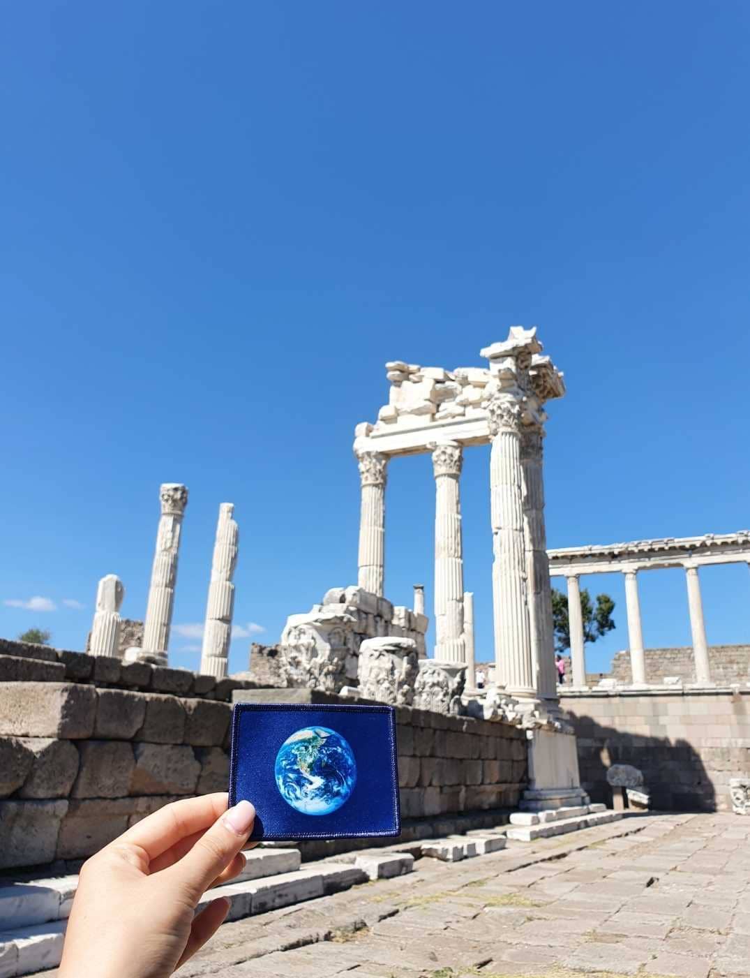 The Trajaneum in Pergamon Ancient City was #EarthFlaged!